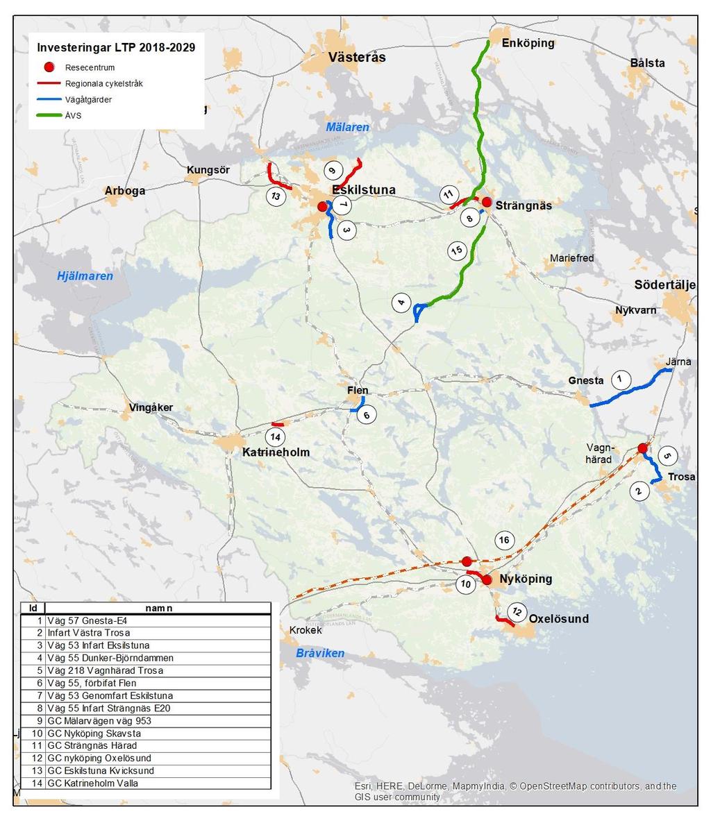 6.4 Beskrivning åtgärdsområden och investeringar Figur 45.