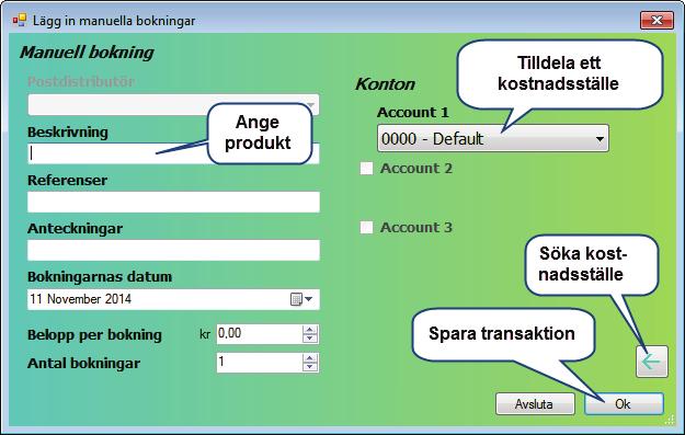 Administrera transaktioner (enbart NavigatorPlus) 7.