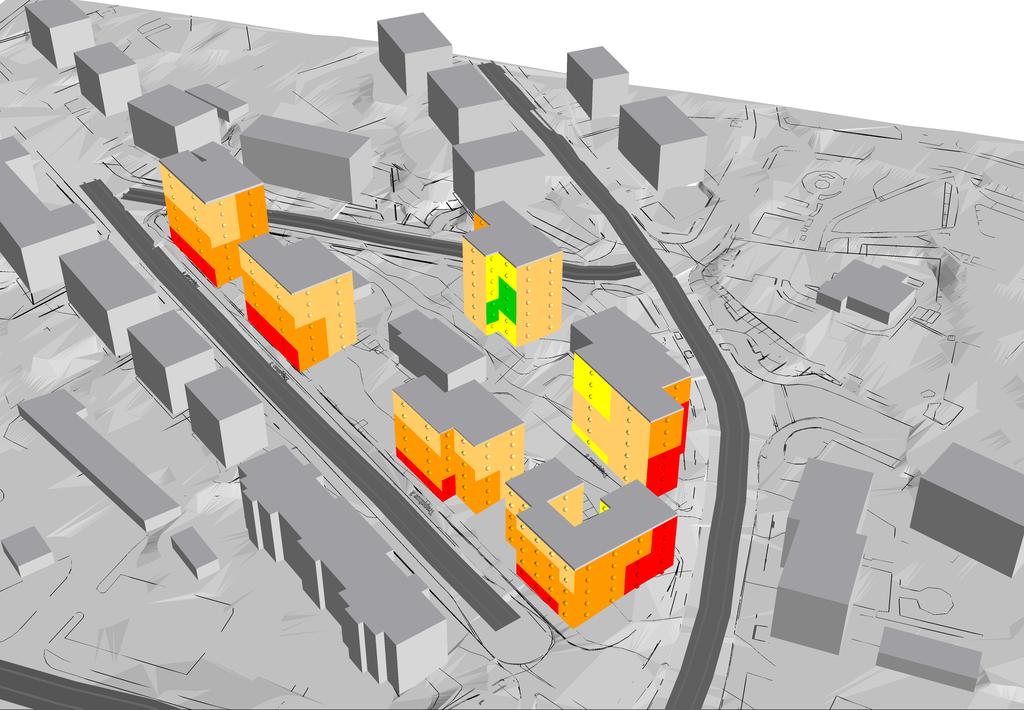 Elevation in m <= 10 10 < Maximal ljudnivå vid fasad Ljudnivåerna visas som frivältsvärden, dvs