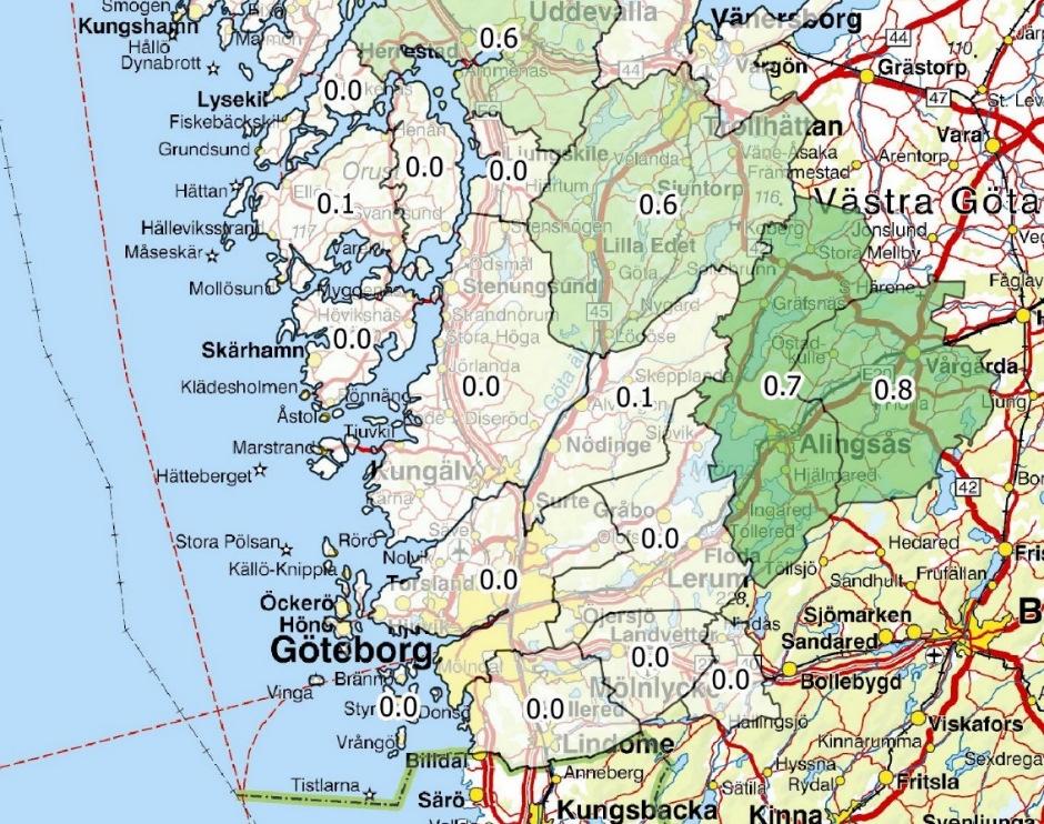 Kville JVK hade den högsta avskjutningen av kronhjort i länsföreningen med sina 1,6 skjutna kronhjortar per 1000 ha.