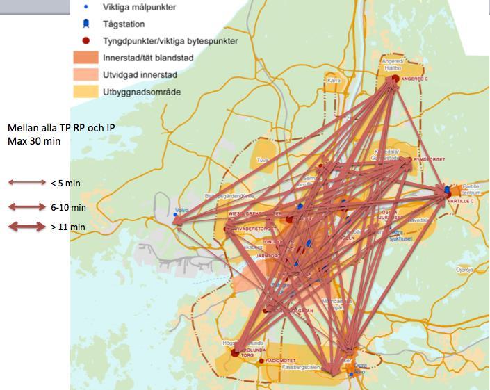 Bristerna illustras på en karta över storstadsområdet med punkterna ovan utmärkta.