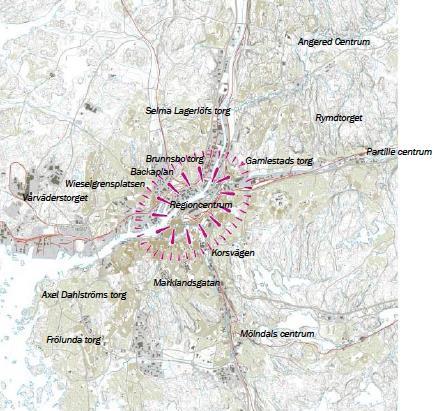 En viktig del av målbildsarbetet hittills har varit att studera vilka positiva effekter ett utvecklat stomkollektivtrafiknät har på stadsutvecklingen och stadsmiljön, men också hur de negativa