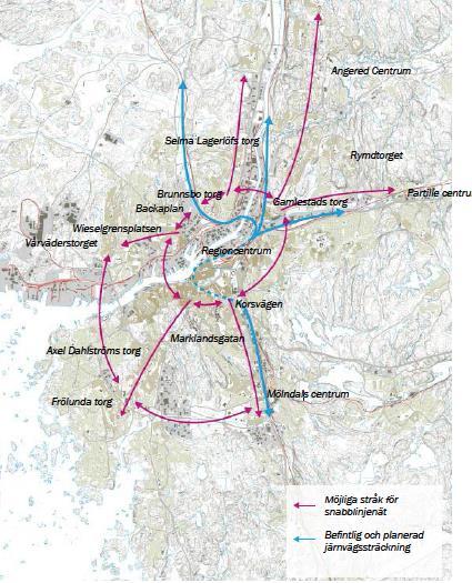 Illustrationerna är tagna ut underlagsrapporten Stadsbyggnadsaspekter målbild GMP 2035 och kan skilja sig något från senare producerade strukturbilder längre fram.