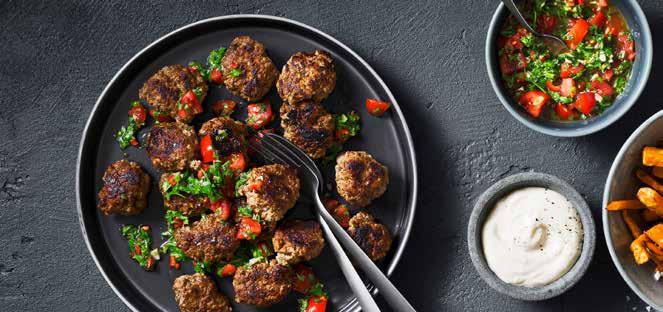 Köttfärsbiffar med chimichurri