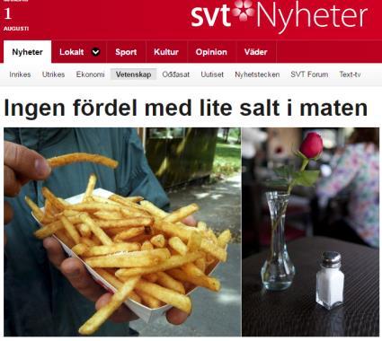 TENTAMEN T3, VT16, HOMEOSTAS, 2016-08-17 5(23) (9p) Fråga 4 Den 30:e juli 2016 publicerades en studie i den prestigefulla tidningen The Lancet.