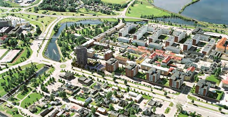 Stadstornet är beläget i änden av en av innerstadens huvudgator på en tomt där det tidigare låg en bensinstation. Med sina 16 våningar är huset det högsta i Piteå.