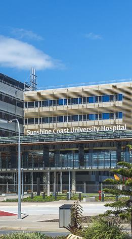 INTERNATIONELL UTBLICK Sunshine Coast University Hospital Kawana, Queensland, Australia Design: HDR / Rice Daubney & Architectus Brisbane Completion: 2016 Patient Rooms: 450 Developed as part of a