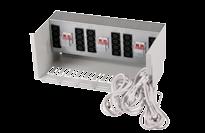..24/24 säkringar Kraftpanel 230 VAC med C13 och kabelmagasin 24 eluttag enligt standard IEC 60320 C13 som är fördelade