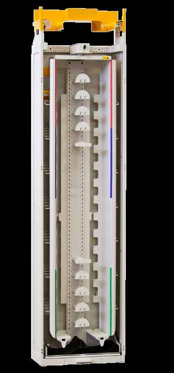 Terminering i stativ N3S ODF-system N3S ODF-system ODF-stativen kan hantera 16 respektive 12 stycken ODF-enheter med 96-fiber. Två stycken 48-fibers ODF-enheter motsvarar platsen för en 96:a.