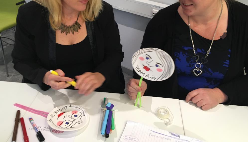 Figur 7 Prototypningsövning Den andra stora gemensamma workshopen där alla åtta teamen träffades inföll i slutet av augusti för att starta om inför hösten.