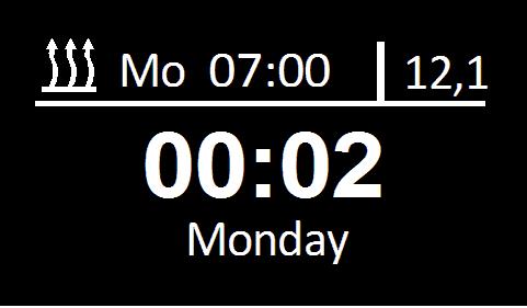 ); aktiverad timer: - aktiverad - - inte aktiverad - Du kan aktivera endast en timer. Tryck på knappen för att återvända till huvudskärmen efter justering av timer.