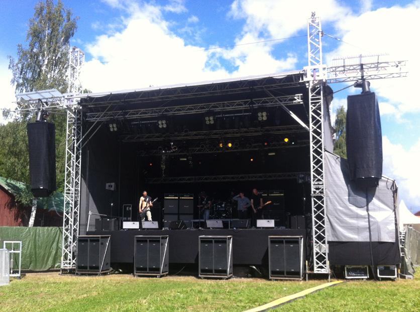 llval PA vingar 250kg 9 x 6 m SCEN GROUNDSUPPORT & PA-VINGAR Flyghöjd PA vinge Byggtid med 4 hump Max/ truss Tillval PA