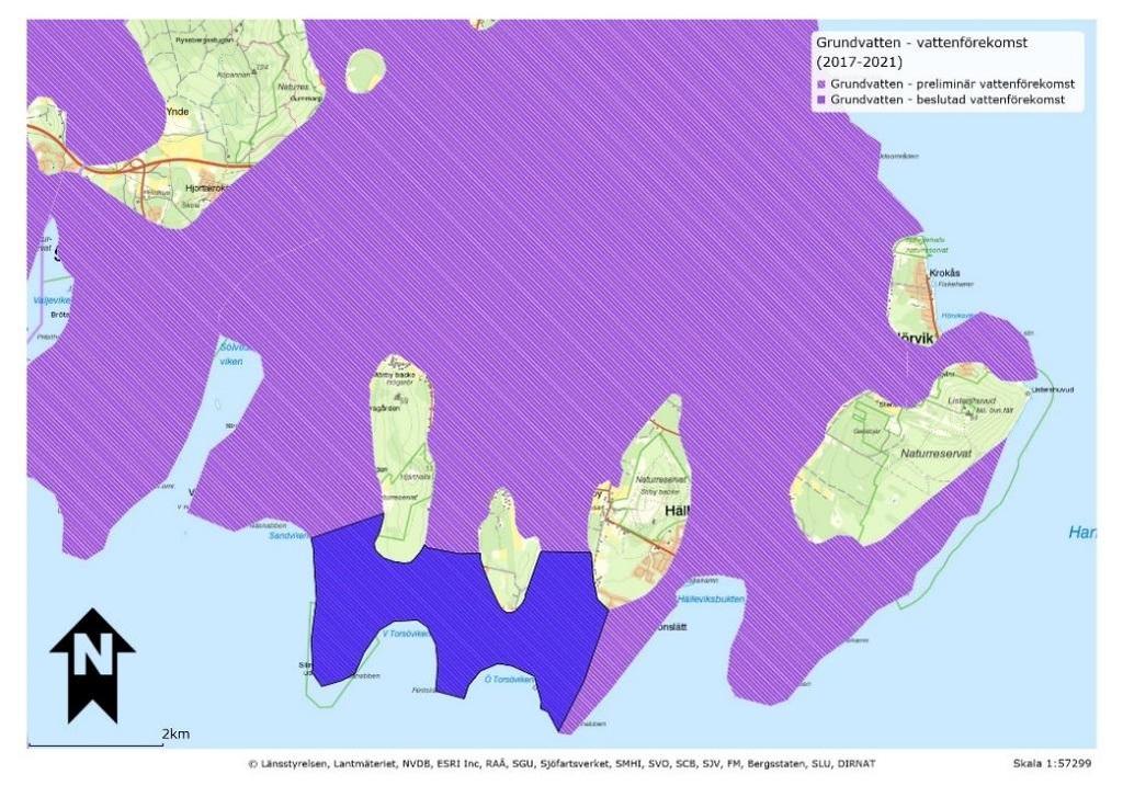 Grundvattenmagasinet Lister-Mjällby har ID SE621318-479572 och magasinet Listerlandet-Torsö har ID SE620665-477689.