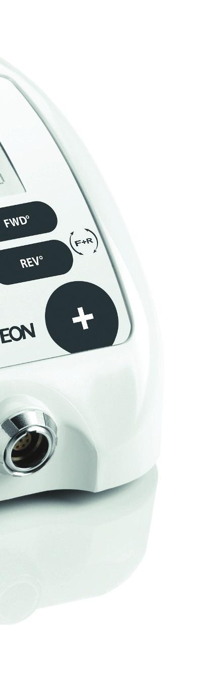 - Knapparna + och används för att rulla fram programmen (1-10). - Calib. används för att göra en automatisk kalibrering av vinkelstycket och endodontrimotorn.