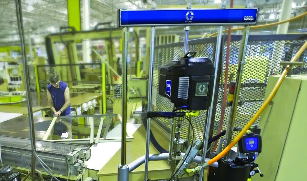 Graco pumpsystem Pumputrustningar för lim och tätningsmedel med NXT -Teknik Nästa generation pumpsystem med NXT-teknik för större emballage Lägger tätningsmedel, lim och andra material med hög