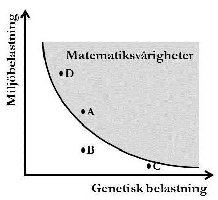 till ämnet matematik. Vidare beskriver han att det även kan vara tankestrategier, perception eller tilltro till den egna förmågan som orsakar svårigheterna.