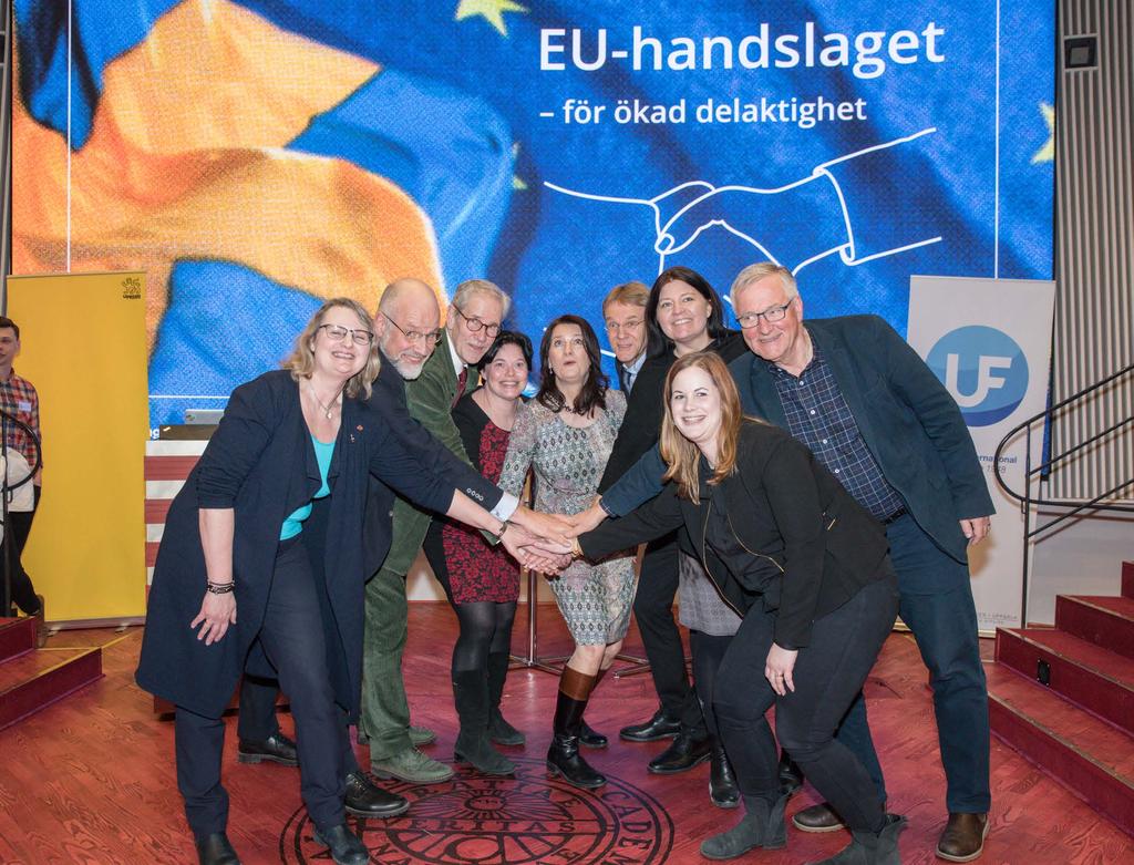 EU-handslag i Uppsala den 23 mars 2018.