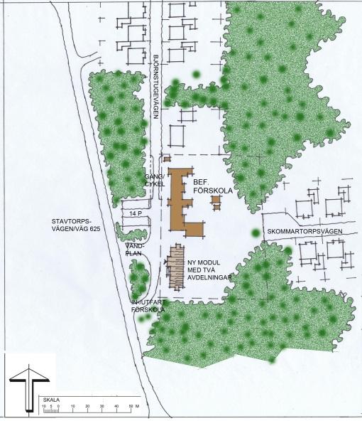 FÖRSLAG TILL FÖRÄNDRING/DETALJPLANENS INNEBÖRD OCH KONSEKVENSER Illustration etapp 1. Illustration framtida utbyggnad.