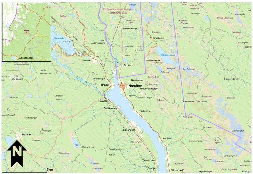 1 Inledning 1.1 Bakgrund E.ON Energidistribution AB planerar att uppföra en ny 40 kv-ledning mellan stationerna i Norråker och Korsselbränna i Strömsunds kommun, Jämtlands län.