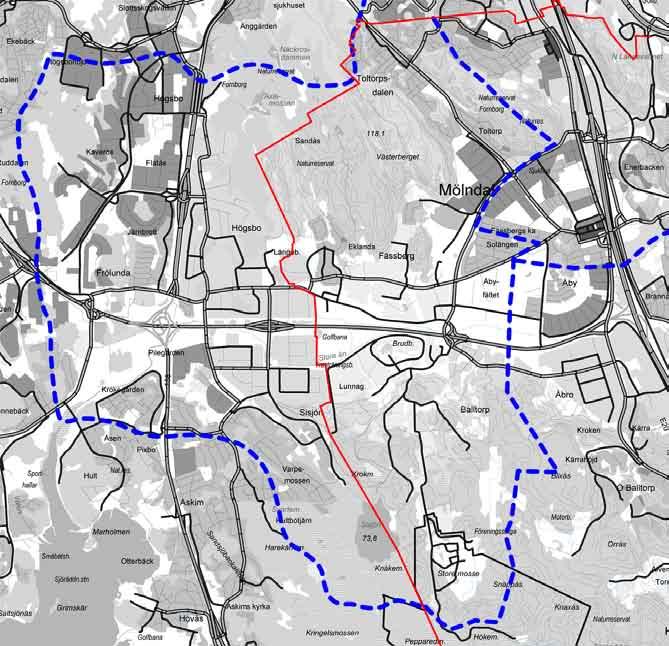 I dag Dagens avgränsning av avrinningsområden framgår av kartan till höger. Vattnet rinner till Stora Ån som via Välen rinner ut i Askimsviken.