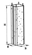 Sida 15 GITTER - EFTERGIVLIG MAST Utförande Masten, som är 4-sidig, består av två lika långa sektioner i helsvetsat fackverk av homogena rundstänger.