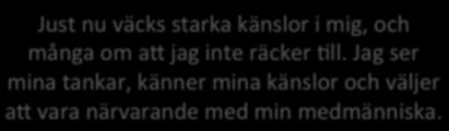 Just nu väcks starka känslor i mig, och Jag har en tanke många om az jag inte räcker 6ll.