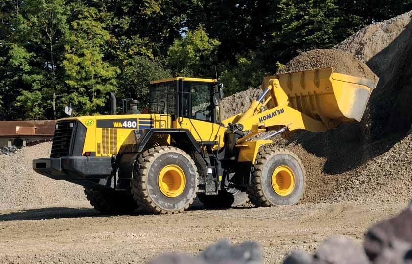 Robust och pålitlig Konstruerad och tillverkad av Komatsu Motorn, hydrauliken, drivaggregatet, främre och bakre axlarna är originalkomponenter från Komatsu.