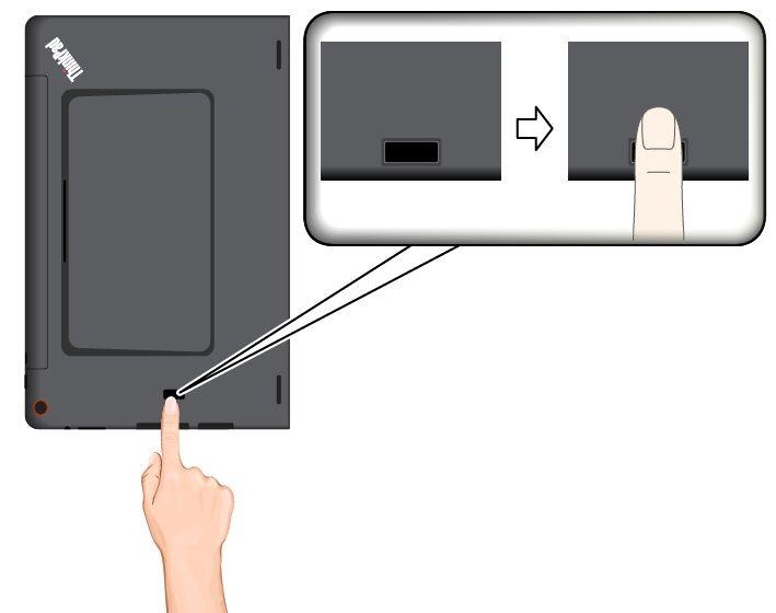 1. Placera fingertoppen på sensorn. 2.