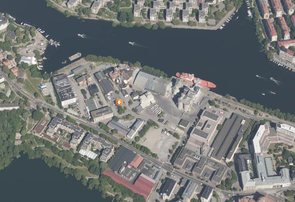 Sida 10 (28) Ortofoto av planområdet. Ungefärligt planområde markerat med rödstreckad linje. Foto: Stadsbyggnadskontoret.