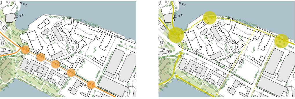 Sida 16 (28) Planförslaget Struktur Föreslagen bebyggelsestruktur innebär att tidigare industriområde omvandlas till en ny stadsdel med bostäder, arbetsplatser, centrumändmål, skola, förskolor,