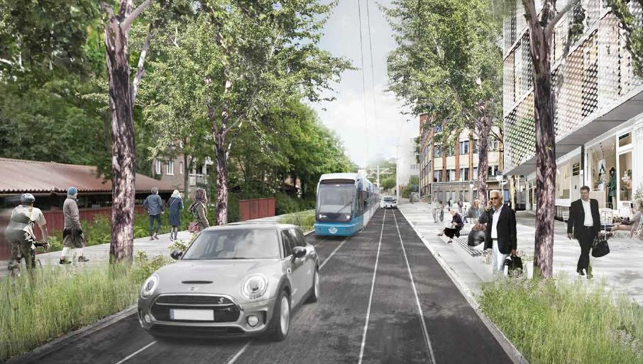 Sida 17 (28) Lövholmsvägen föreslås bli omvandlat till stadsgata som binder samman stadsdelarna. Bebyggelsen inom planområdet kan bidra till detta. Själva Lövholmsvägen ingår inte i planområdet.