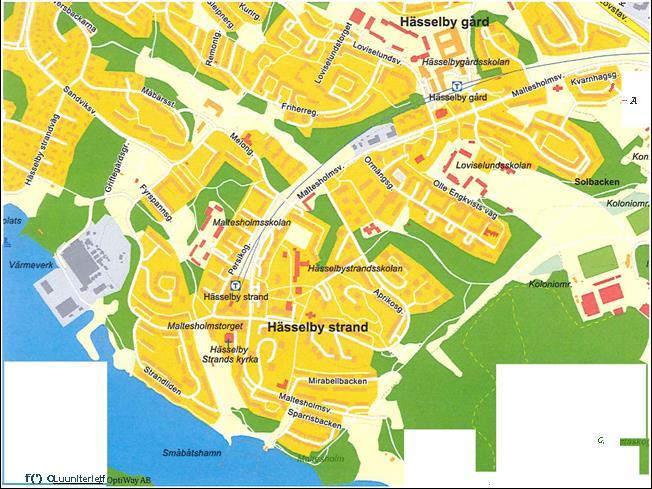 Nuläge Fastigheten Grimsta 1:2, Gökörten 39 och Hässelby Villastad 10:50 ligger utmed Fyrspannsgatan och Bruksvägen invid Hässelby värmeverk i Hässelby Strand. Idag används ytorna som parkytor.