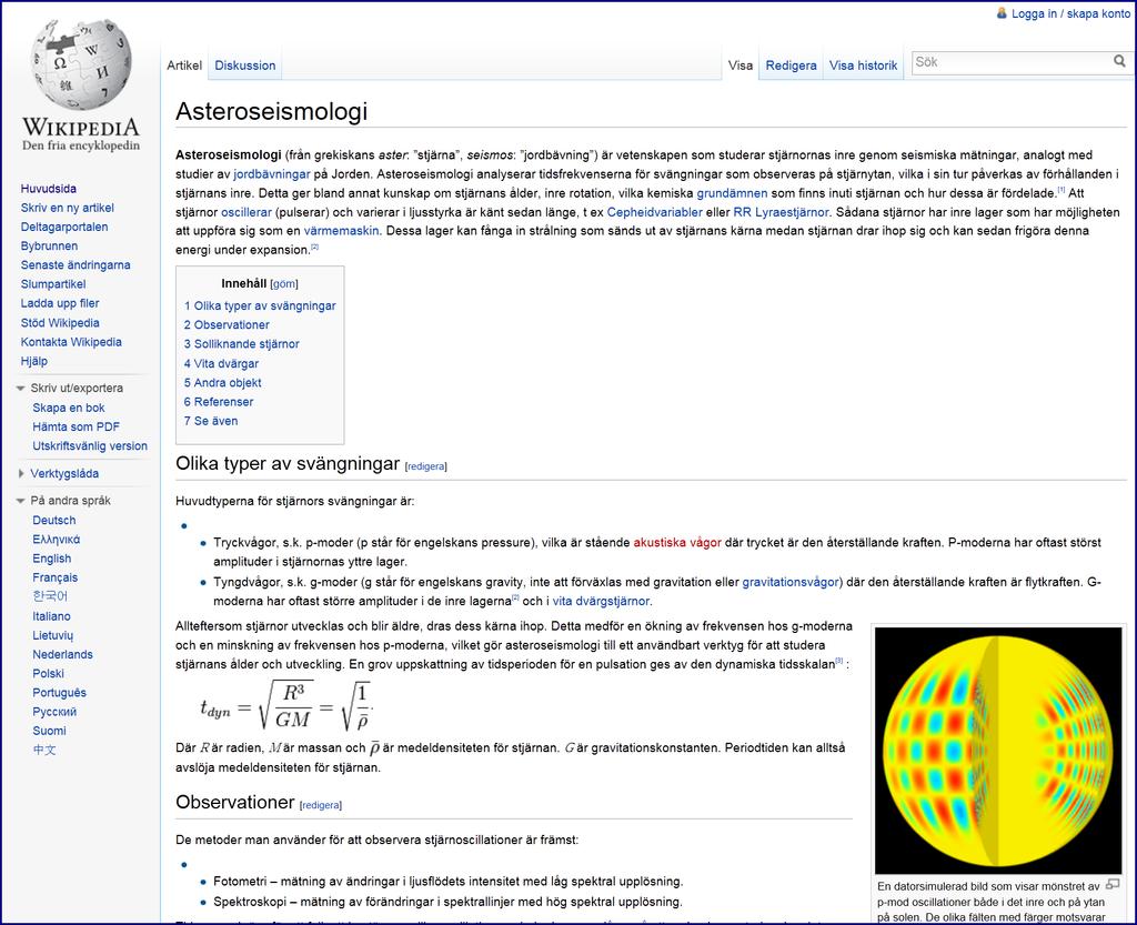 Simon Holmström: Asteroseismologi Kurs ASTA31