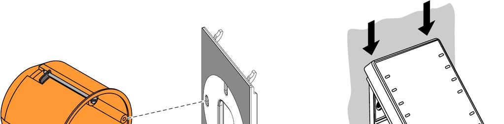 Montering med hålväggsdosa Använd en metallförstärkt bottenplatta QMX3.