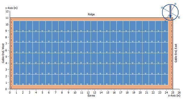 GermanSolar TM Sweden AB. Hästveda 14 mars 2014 Tak 1 Den yta som solcellsanläggningen kan uppta uppgår till 25 x 11 m.