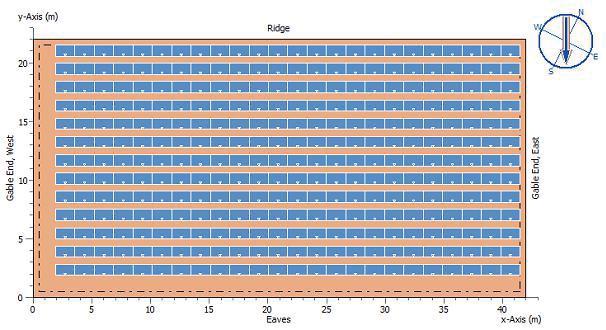 GermanSolar TM Sweden AB. Hästveda 15 oktober 2014 Tak 4 Den yta som solcellsanläggningen kan uppta uppgår till 21 x 40 m.