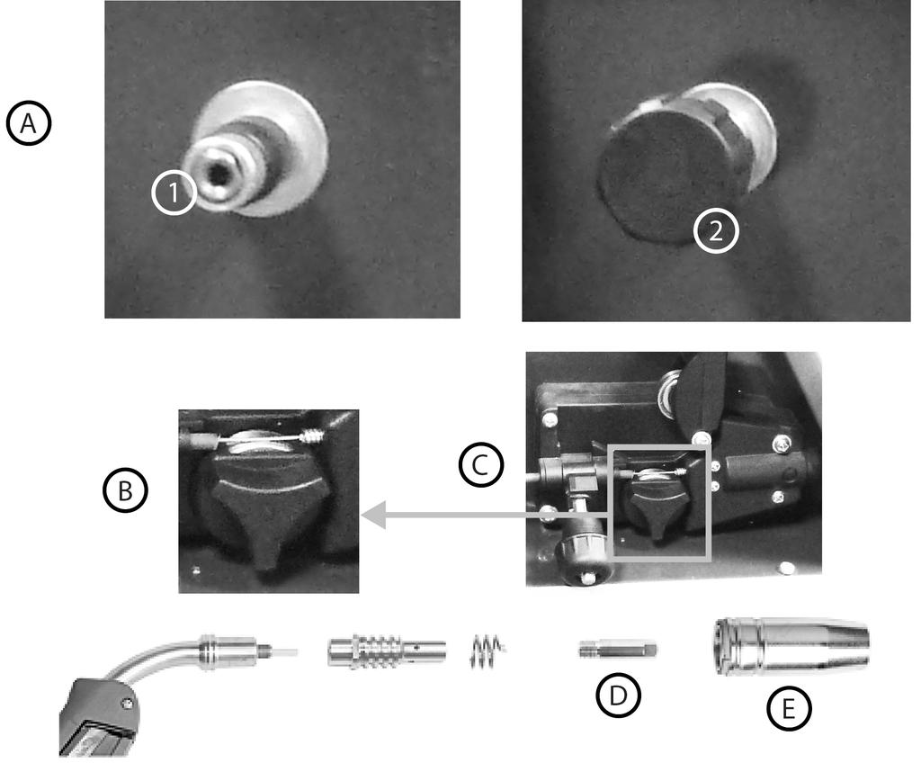 FIG - III FIG - IV MIG 110 A NO GAS 3 mm 0,8 1