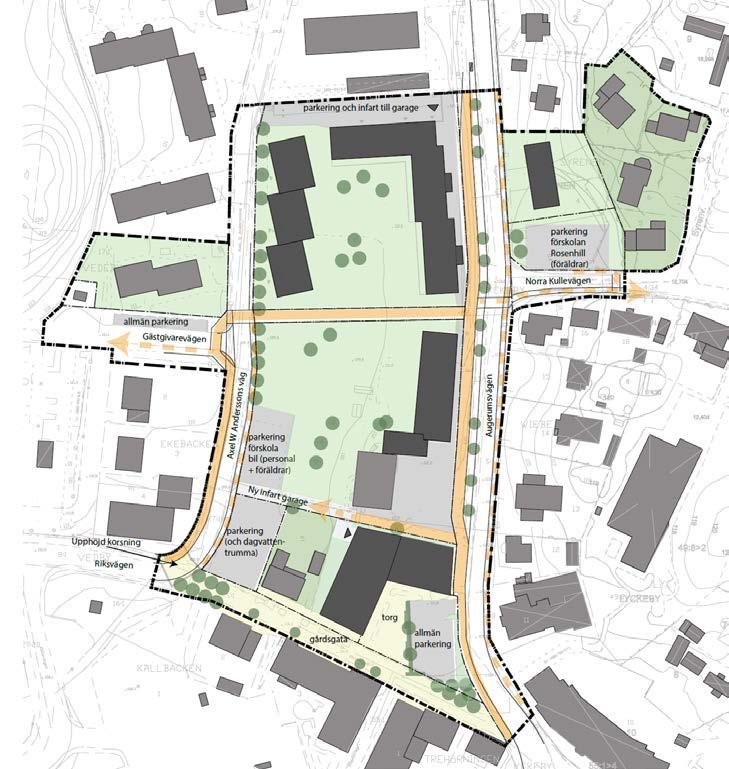 Social konsekvensanalys Platsens egenskaper Detaljplanen omfattar fd Lyckebyskolans område, fastigheten Skolan 2, i anslutning till Augerumsvägen och Axel W