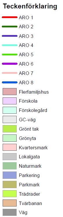 En ny gångport anläggs under tvärbanan, i anslutning till gångporten anläggs även en trappa samt en gångramp. Den nya markanvändningen efter exploatering redovisas i Figur 8. 5.1.