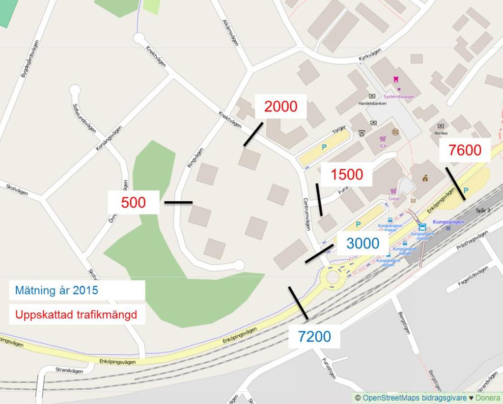 L:\5645\2015\10212904\3_Dokument\36_PM_Rapport\Trafikutredning.docx 2 DAGENS SITUATION Planområdet nås via Enköpingsvägen, Centrumvägen, Knektvägen och Ringvägen.