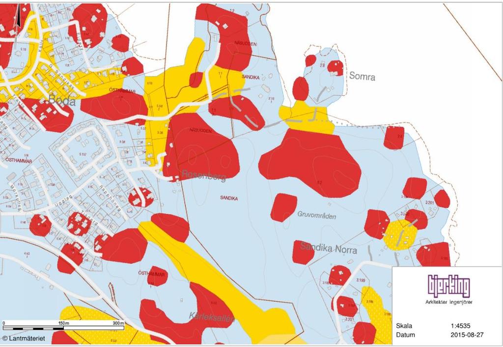 Sida 6 (17) Ungefärligt arbetsområde Bild 4. Jordartskarta, Sveriges Geologiska undersökning (SGU 4.4 Geohydrologi Grundvattennivån har inte särskilt undersökts i planområdet.