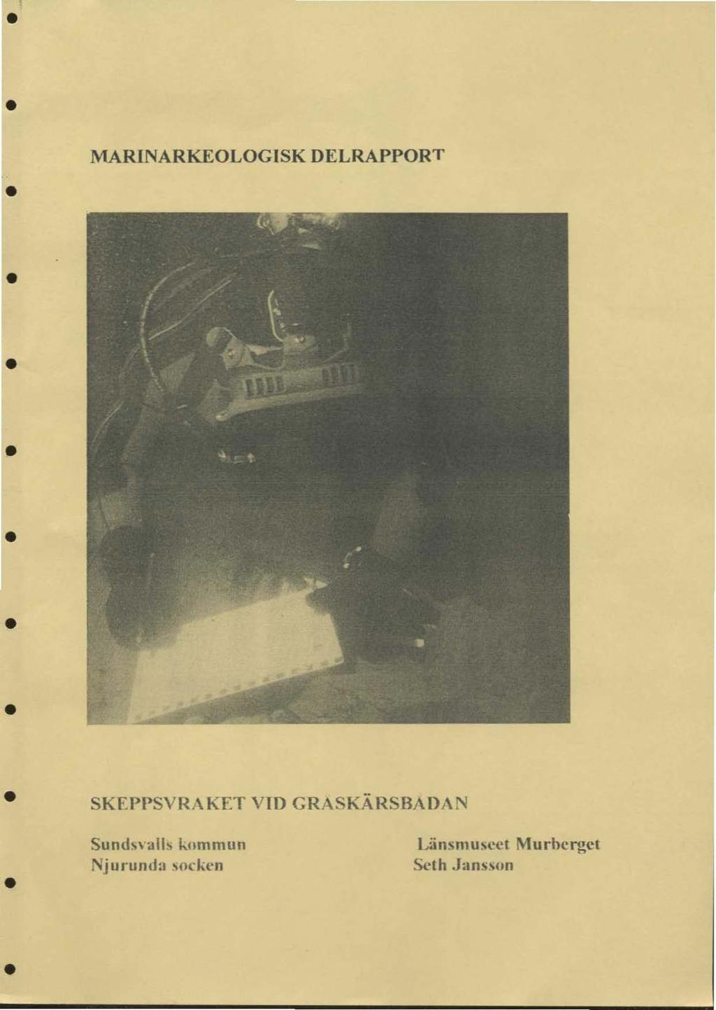 MARlNARKEOLOGISK DELRAPPORT SKEPPSVRAKET vm GRASKÄRSBAI)A