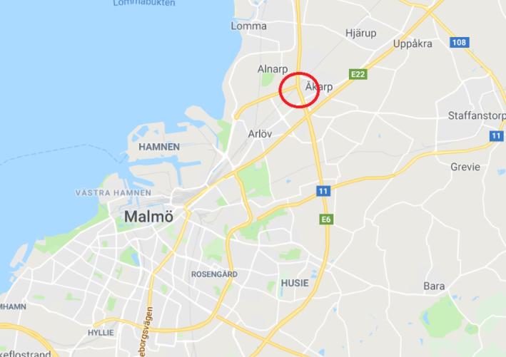 Figur 2.1: Google Maps. (2018). Trafikplats Alnarp lokalisering. Hämtad 21 februari, 2018, från https://www.google.se/maps/@55.6164234,13.0972495,11z 2.2.1 Klimat Brons närhet till havet kan antas bidra till höga salthalter i luften.