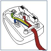 6. Regler och föreskrifter How to connect a plug The wires in the mains lead are coloured in accordance with the following code: BLUE - NEUTRAL ( N ) BROWN - LIVE ( L ) GREEN&YELLOW - EARTH ( E ) 1.