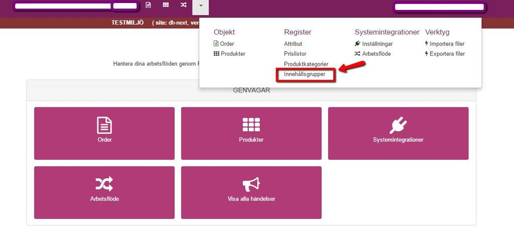 Vad är innehållsgrupper? Innehållsgrupper låter dig skapa alternativt namn/titel samt långa och korta produktbeskrivningar/texter för dina produkter på olika försäljningskanaler.