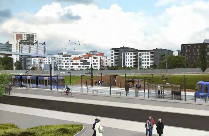 Hållplatsen anläggs i nära anslutning till bostäderna i området samt framtida exploateringar i närområdet. En stombusslinje planeras på Bällstavägen, vilket även gör Solvalla till en bytespunkt.