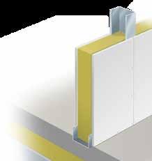 Nybyggnad - konstruktioner Mellanväggar: Generellt 13 mm gips 70 mm stålregel 70 mm ROCKWOOL Stålregelskiva 13 mm gips R w ca.