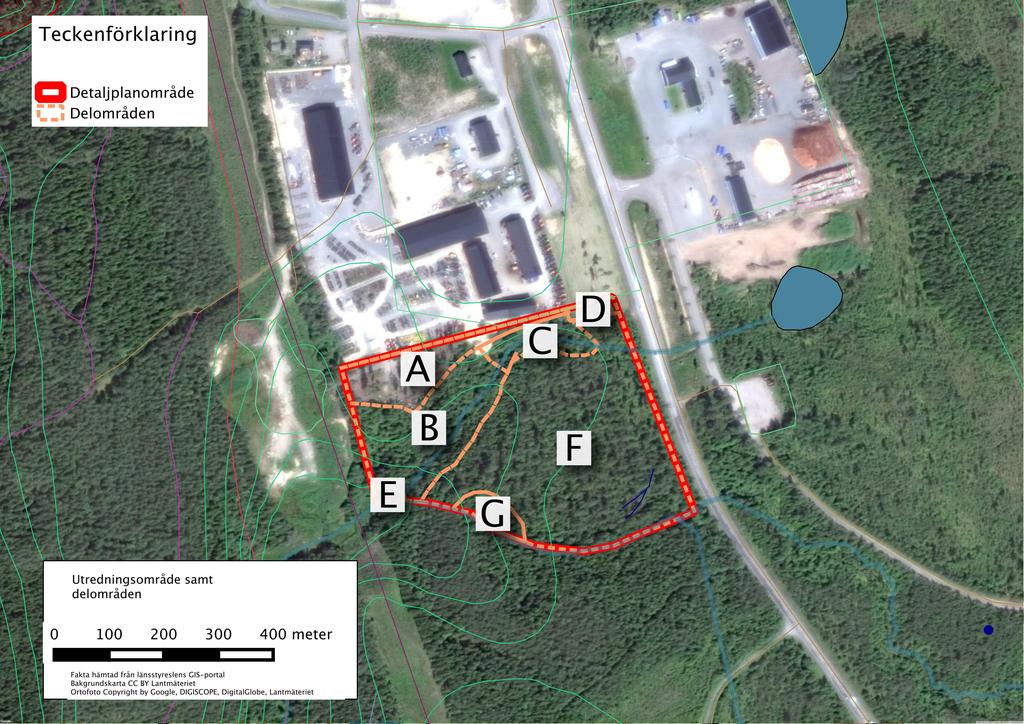 5 Allmän beskrivning av området Nedan redovisas de delområden som inventeringsobjektet består av. I denna allmänna beskrivning ingår även områden med lågt naturvärde.