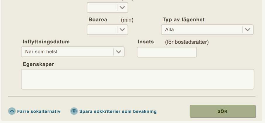s. 48 av 61 Önskemål om funktioner och information som redan finns Enligt enkätresultatet saknade ett antal respondenter information om hur man söker bostad, hur kösystemet fungerar, en funktion som