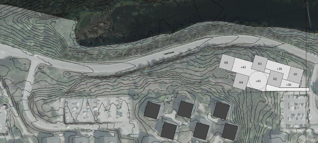 18246 2018-08-16 Geoteknisk utredning Pylonen, Nacka kommun 4 Områdesbeskrivning MUR Undersökningsområdet utgörs idag av ytligt berg och en befintlig hundrastgård i östra delen av området.